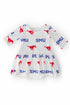 smu-white-mustang-3-4-sleeve-twirl-bodysuit Mila & Rose - Sophia's StyleTwirl Bodysuit - 3/4 Sleeve-1